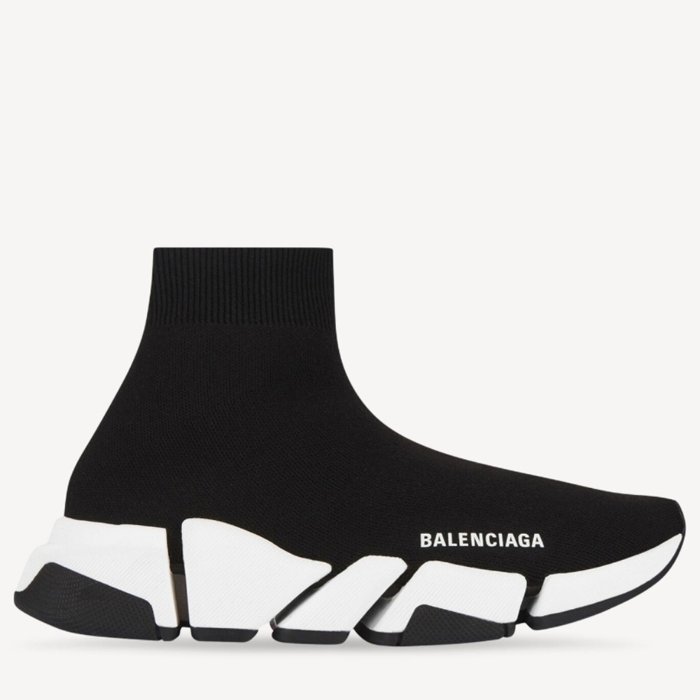Balenciaga Black and White Sock Sneakers